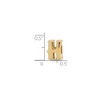 Black Bow Jewelry Letter H Bead Charm in 14k Yellow Gold Plated Sterling Silver - 3 of 4