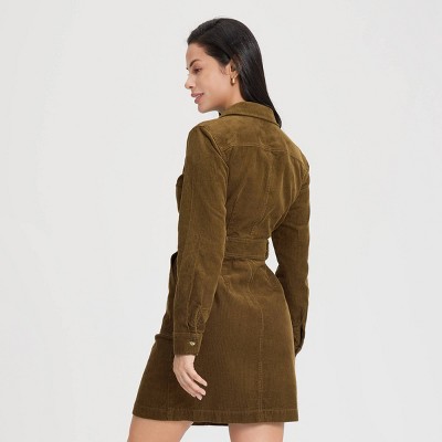 Women’s Long Sleeve Corduroy Mini Shirtdress – Universal Thread