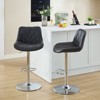 CAVINAS Dining Chairs Kitchen Chairs Set of 2 Bar Stool Adjustable Swivel Counter Stool for Home Bar and Kitchen Island with Back - 2 of 4