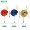 Unique Bargains Wedding Rose Men Suit Boutonnieres Lapel Pin 6 Pcs - 3 of 4