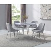 NicBex Round Dining Table 47.5" White Faux Marble Dining Table Cage Like Base for Dining Room - 3 of 4