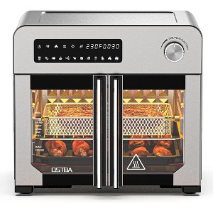 French Door Air Fryer Toaster Oven Combo, 24 QT Airfryer 10-in-1 Combo, 30% Faster and 90% Less Oil, 7 Accessories Included, Stainless Steel Finish - 1 of 4