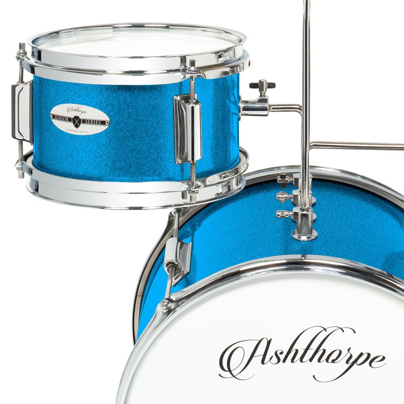 Ashthorpe 3-Piece Complete Junior Drum Set - Beginner Drum Kit with Drummer's Throne, 4 of 8