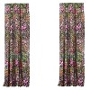 Basel Floral Lined Curtain Panel with Rod Pocket - 2pk - Levtex Home - 2 of 3