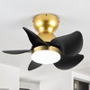 Airsurfer 20-Inch Black-Blade Gold Ceiling Fans with Remote - 2 of 4