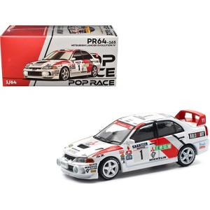 Mitsubishi Lancer Evolution IV RHD #1 Winner "Rally de Catalunya" (1997) 1/64 Diecast Model Car by Pop Race - 1 of 4