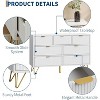 Acekool 7 Drawer Dresser, 47.2" Wide Modern White Chest with Gold Metal Legs, Storage Organizer for Bedroom, Entryway, Living Room - 4 of 4