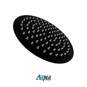 KubeBath Aqua Rondo by KubeBath Matte Black 17Inch Long Shower Head Wall Bar - 1 of 2
