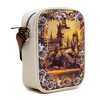 Harry Potter Vegan Leather Round Crossbody Bag with Adjustable Straps, Hogwarts Floral Fantasy Off White - 2 of 4