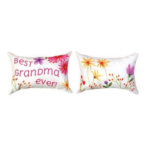 12.5x8" Polyester Word Pillow – Best Grandma Ever by Manual Woodworkers and Weavers - 1 of 3