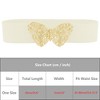 INSPIRE CHIC Women's Gold Butterfly Stretchy Vintage Elegant Elastic Waistband Belts 1 Pc - 4 of 4