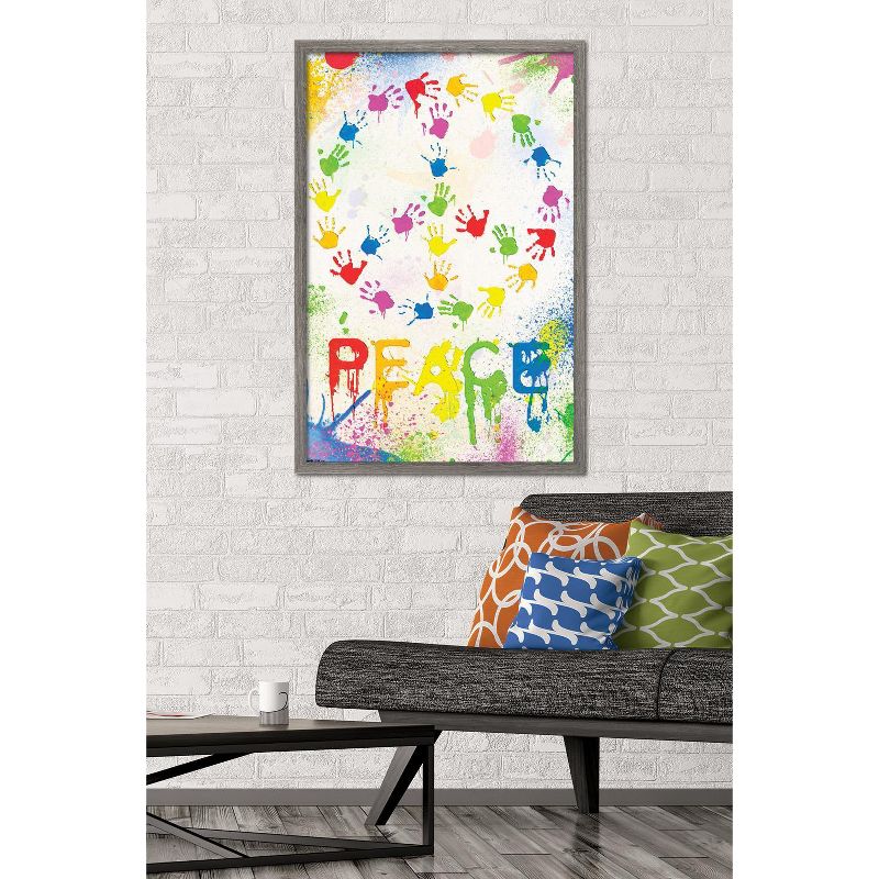 Trends International Peace Sign - Hands Framed Wall Poster Prints, 2 of 7