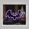Northlight LED Bat Neon Lighted Halloween Wall or Window Decoration - 15" - Purple - 2 of 4