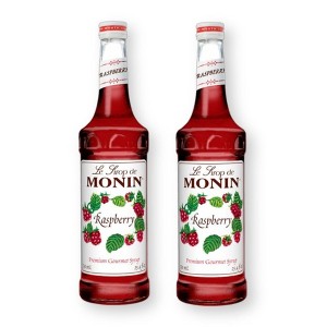 Monin Raspberry Syrup for Cocktails, Coffee, and Beverages 750 Ml. / 25.4 Fl. Oz. (Pack of 2) - 1 of 4