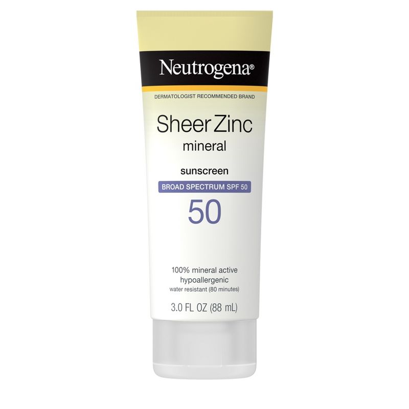 Neutrogena Sheer Zinc Sunscreen Lotion - SPF 50 - 3 fl oz, 1 of 14