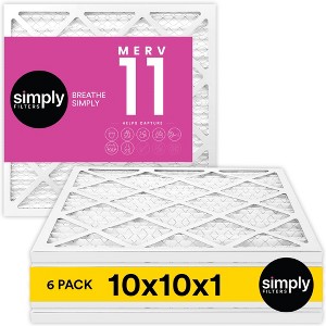 Simply Air Filter, MERV 11, 6 Pack, Furnace Air Filter for HVAC - 1 of 4