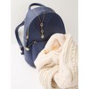 Pavilion Gift Company - Winter Cream -  Cable Knit & Faux Fur Infinity Scarf - Sweaters and Shawls - 3 of 4