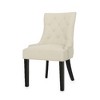 CAVINAS Modern Cheney Dining Chair, Seating for Dining, Accent Chair, Upholstered Armless Chair with Diamond Stitching and Wooden Legs (set of 2) - 4 of 4