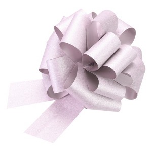 Unique Bargains Personalized Sparkly Gift Wrapping Large Pull Bows for Wedding Baskets 5 Pcs - 1 of 4