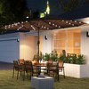 Outsunny Double-Sided Sun Umbrella, Outdoor Garden Parasol, Patio Sun Shade with LED Solar Light, Coffee - 3 of 4