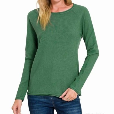Women's Round Neck Basic Sweater - ZENANA