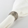 Saro Lifestyle Table Napkin Rings With Metal Twine Design (Set of 4) - 3 of 4