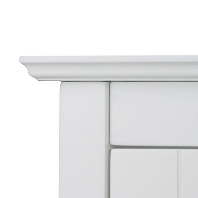 Connor Classic White Floor Cabinet with Textured Glass Doors