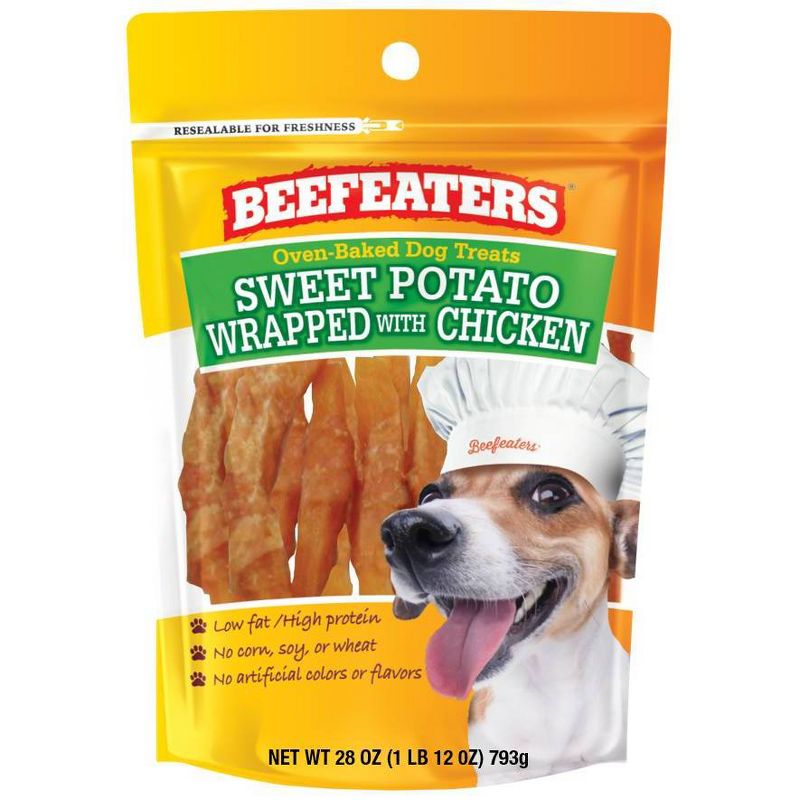 Beefeaters Sweet Potato Wrapped with Chicken Chewy Dog Treats - 28oz, 1 of 5