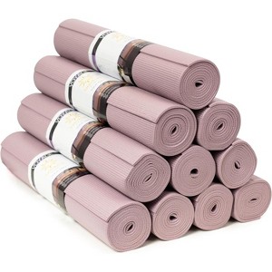 10-Pack Yoga Mats, 72x24 Inch Professional 5mm Thick Mats, Non-Slip Durable Bulk Set for Group Workouts - 1 of 4