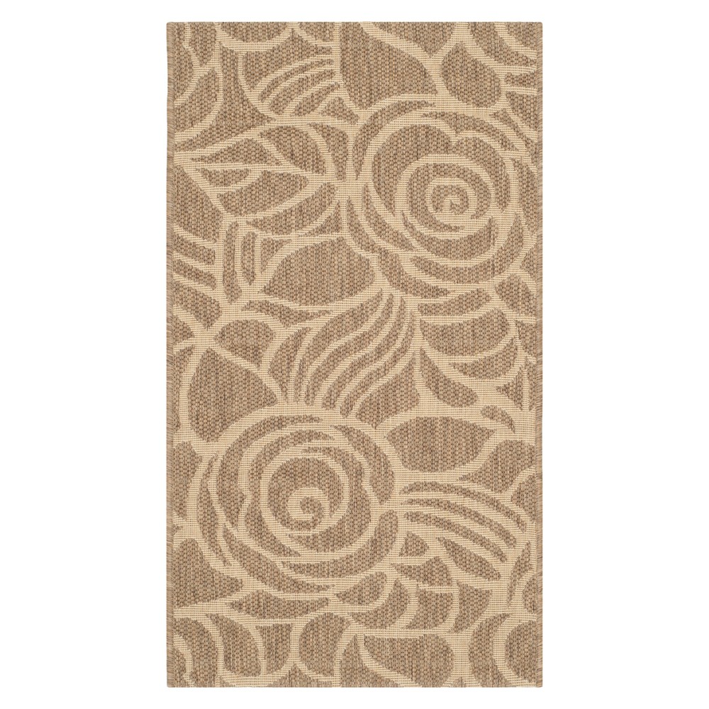 2'X3'7in Rectangle Madeline Patio Rug Coffee/Sand - Safavieh