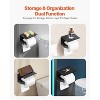 Munora Toilet Paper Holder with Shelf Mega Rolls Wall Mounted Toilet Roll Holder - 3 of 4