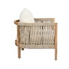 Christopher Knight Home Celeste Patio Rope Weaving Acacia Wood Upholstered Club Chair - 4 of 4