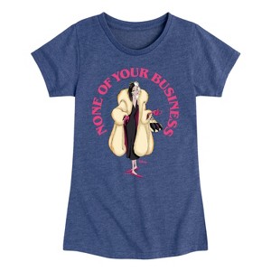 Girls' - Disney Villains - None Of Ur Business Fitted Short Sleeve Graphic T-Shirt - 1 of 4
