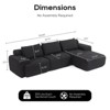 VASIP L-Shaped Modular Sectional Sofa - Plush Corduroy Fabric,Convertible Sofa Bed for Living Room, Apartments, Home Theater，No Assembly Required - 2 of 4