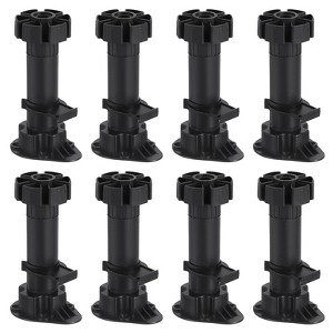 Unique Bargains Plastic Non-Skid Adjustable Leveling Feet for Chairs 8 Pcs - 1 of 4