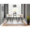 Sapphtopaz Dining Table Modern Square Counter Table with Metal Legs and Clear Glass Top for Dining Room, Small Spaces - 3 of 4