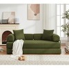 78.5" Corduroy 4-in-1 Folding Convertible Sleeper Sofa Bed, 3-Seater Modular Sofa with DIY Combination and 2 Pillows - 4 of 4