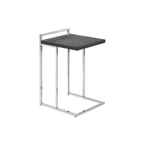 FONTOI C-shaped End Table, Side Table for Living Room Bedroom, Black&Dark Gray, 16"*26.5"*18.25" - 1 of 4