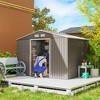 Outdoor Shed Garden Storage Shed Tool Storage Building with 4 Vents and 2 Sliding Doors, 9 x 6 FT - 2 of 4