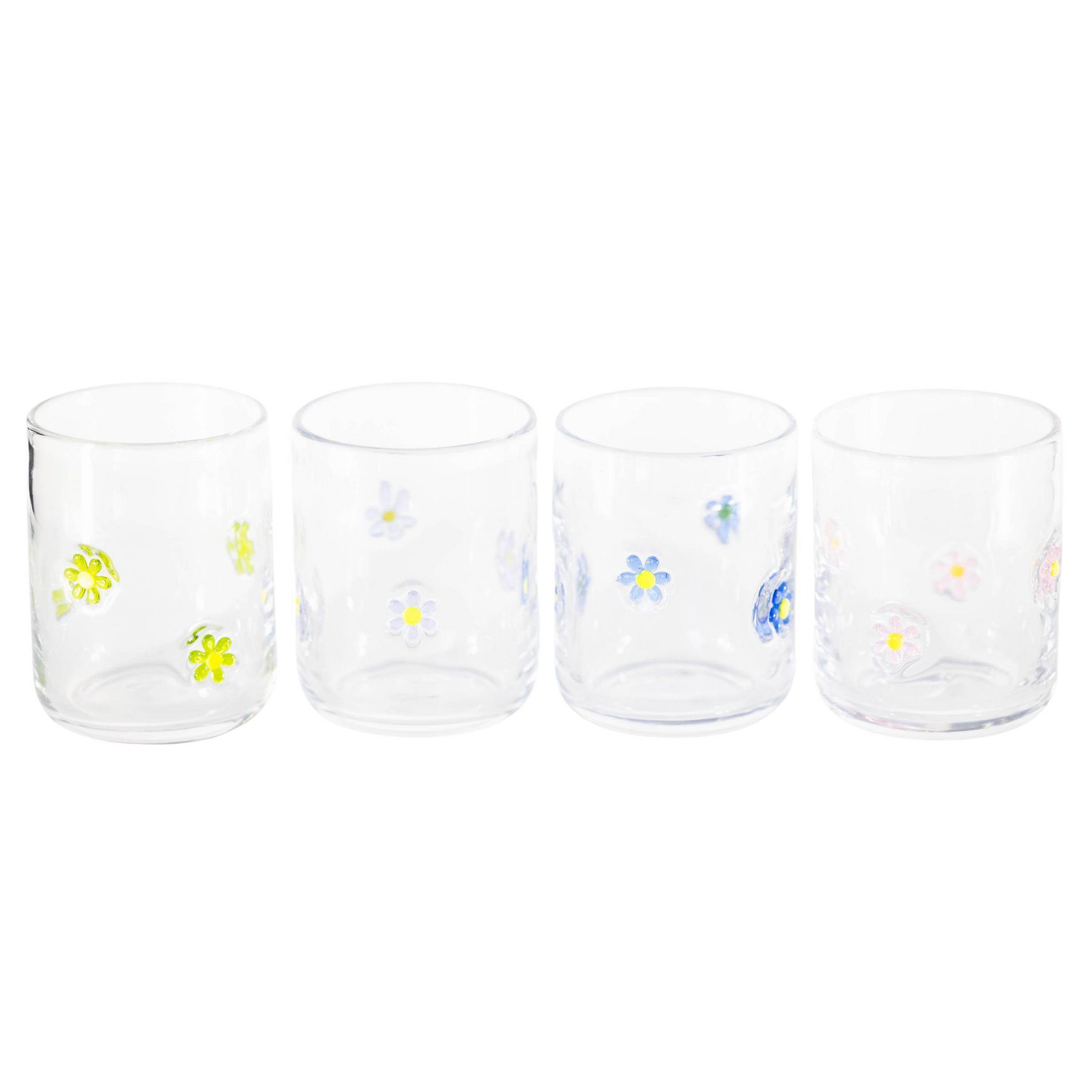 Jeanne Fitz (Set of 4) Flowers Icon Glasses