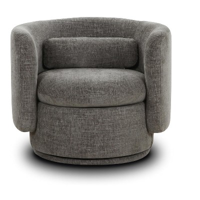 Poly Bark Tuzla Swivel Chair Distressed Steel Grey Velvet Target   GUEST 0ee4ba0c E855 4c6f 891b 0999447abf93