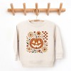 Pumpkin Floral Grunge - Toddler Graphic Sweatshirt and Youth Graphic Sweatshirt - 2 of 3