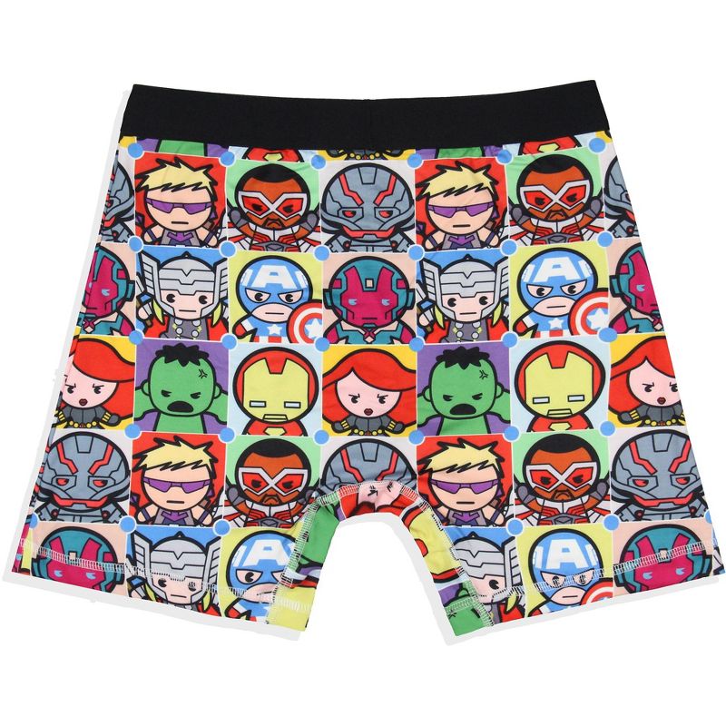 Marvel Comics Men's Kawaii Character Grid Boxers Underwear Boxer Briefs Multicolored, 3 of 3