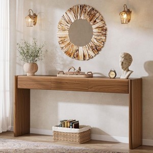 Tribesigns Console Table with 3 Drawers, 70.9" Wooden Entryway Table Behind Couch for Foyer, Hallway, Living Room, Easy Assembly - 1 of 4