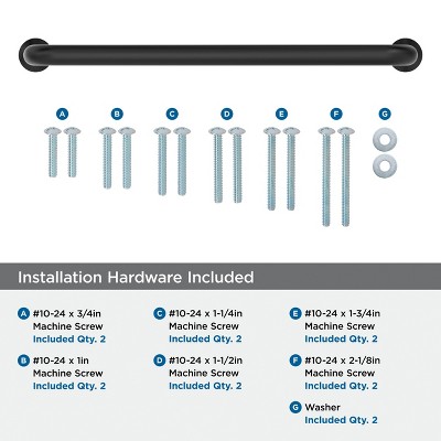 Matte Black 12 Inch Modern Industrial Appliance Pull