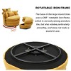 NicBex Corduroy Oversized Swivel Accent Chair,Upholstered Swivel Living Room Chairs with Ottoman and 4 Pillows,Accent Chairs for Living Room - 4 of 4