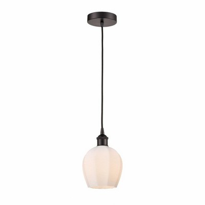 Norfolk - 1 Light Cord Hung Mini Pendant In Industrial Style-9.63 Inches Tall and 5.75 Inches Wide