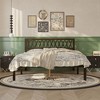 FUFU&GAGA Classic Solid Wood Queen Bed Platform Bed: High - Load Capacity & Chic Geometric Design - 2 of 4