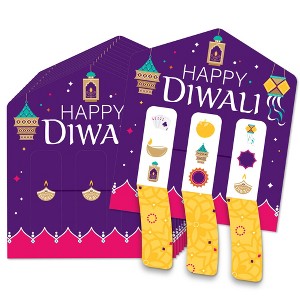 Big Dot of Happiness Happy Diwali - Festival of Lights Party Game Pickle Cards - Pull Tabs 3-in-a-Row - Set of 12 - 1 of 4