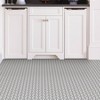 4'x5' Set of 20 Fleur Peel & Stick Floor Tiles Black - FloorPops: Vinyl Mosaic, Stain-Resistant, Textured Finish - 3 of 4